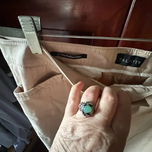 Talbots women’s size 18 Tan The Perfect Chino. Classic cotton straight leg NWT - Picture 6 of 7